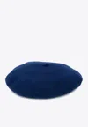 Celine Céline Robert Knitted Beret Hat In Blue