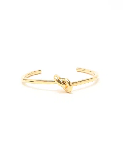 Celine Céline Knot Cuff Bracelet In Gold
