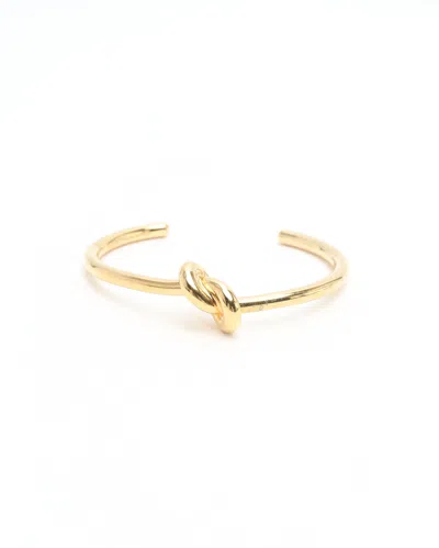 Pre-owned Celine Céline Knot Cuff Bracelet In Gold