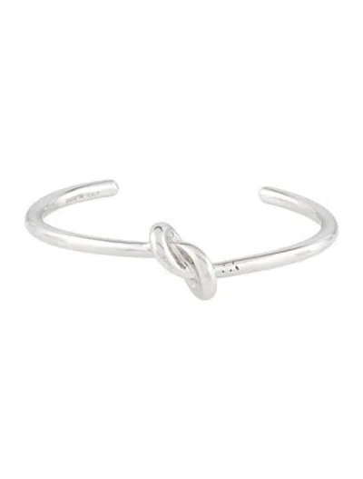 Pre-owned Celine Knot Extra Thin Cuff Bracelet, 5.25" In Multicolor