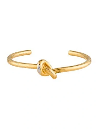 Pre-owned Celine Knot Extra-thin Cuff Bracelet, 5.5" In Multi