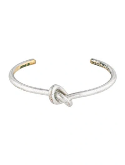 Pre-owned Celine Knot Extra-thin Cuff Bracelet, 6" In Multi