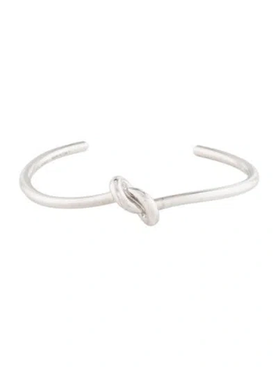 Pre-owned Celine Knot Extra-thin Cuff Bracelet, 6.5" In Multi