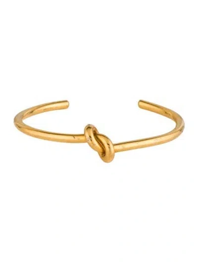Pre-owned Celine Knot Extra-thin Cuff Bracelet, 7" In Multi