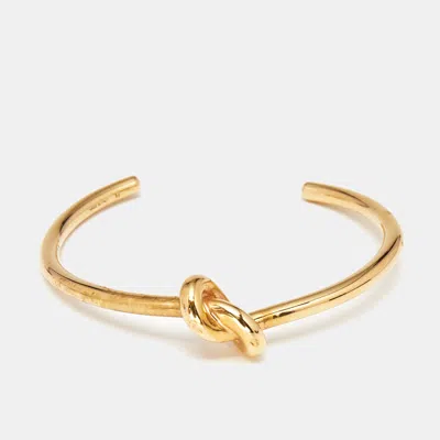 Pre-owned Celine Knot Gold Tone Bracelet M