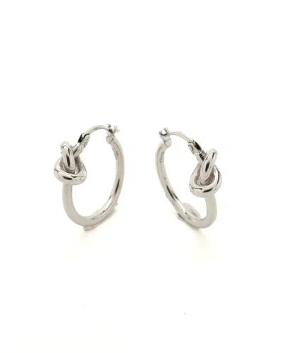Celine Céline Knot Hoop Earrings In Metallic