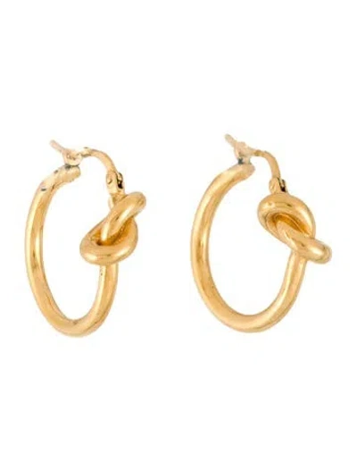 Pre-owned Celine Knot Small Hoop Earrings In Multi