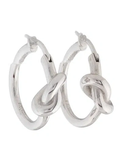 Pre-owned Celine Knot Small Hoop Earrings In Multicolor