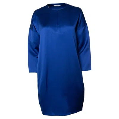 Pre-owned Celine , Kobalt Blue Silk Blend Dress