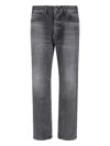 Celine Straight Leg Trousers Faded Effect In Gray