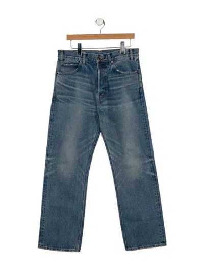 Pre-owned Celine Kurt Straight-leg Jeans In Blue