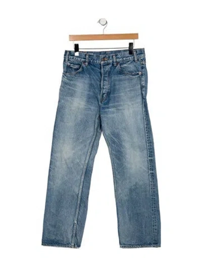 Pre-owned Celine Kurt Straight-leg Jeans In Blue