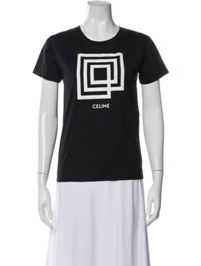 Pre-owned Celine Labyrinth Graphic Print T-shirt In Black