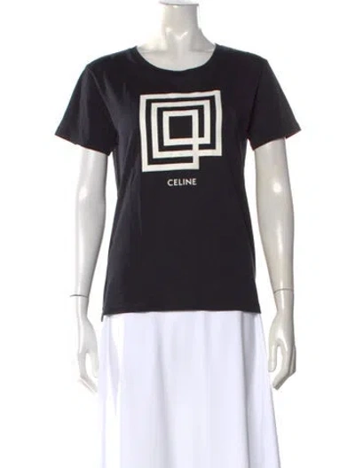 Pre-owned Celine Labyrinth Graphic Print T-shirt In Black