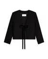Celine Lace-up Cashmere Cardigan In Black