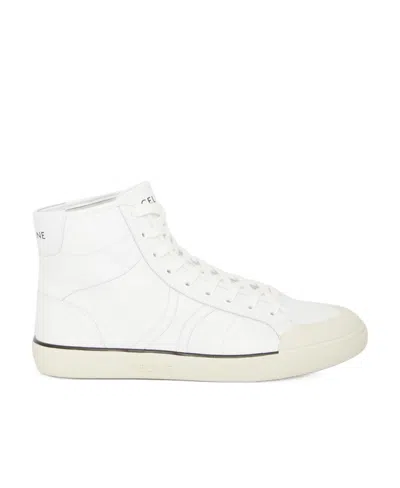 CELINE AS-02 MID LOW LACE-UP CELINE ALAN SNEAKER IN CALFSKIN