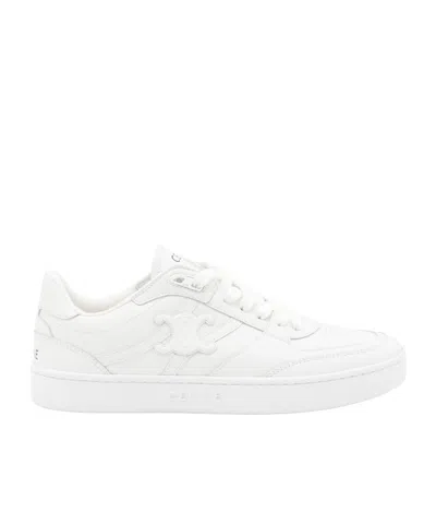 Celine Lace-up Low-cut Casual Shoes In White