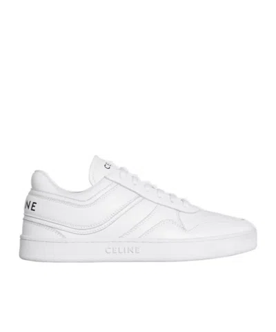 Celine Lace-up Low-cut Casual Shoes In White