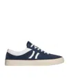 Celine Leather-trimmed Suede Sneakers In Blue