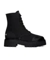 Celine Lace Up Short Boots In Black