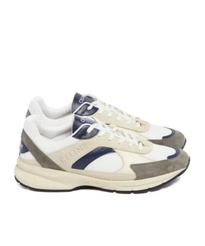 Celine Lace Up Sneakers In Nude