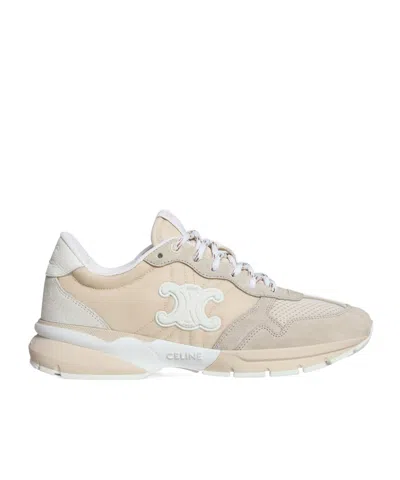 Celine Lace-up Sneakers In Nude