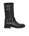 Celine Laced Locomotive Middle Boots In Black
