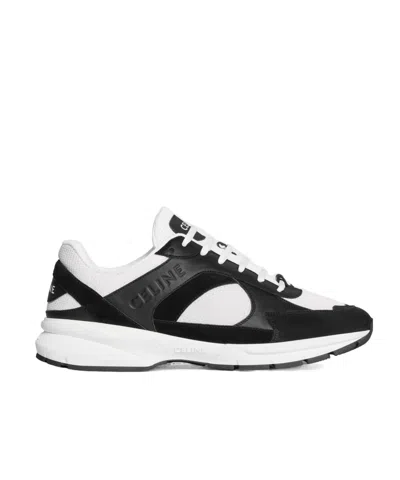 Celine Laced Sneakers In White