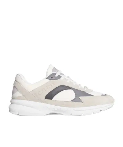 Celine Laced Sneakers In White