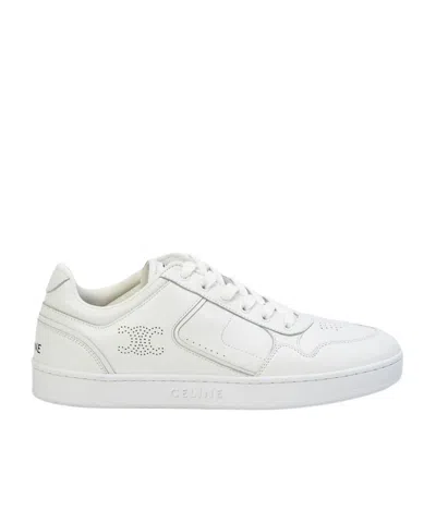 Celine Laced Sneakers In White