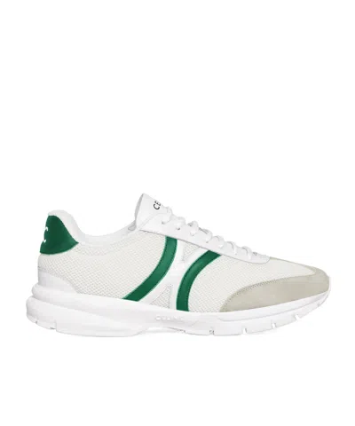 Celine Laced Sneakers In White