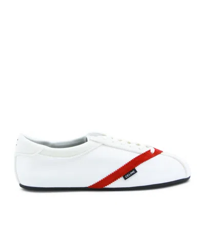Celine Lace-up Sneakers In White
