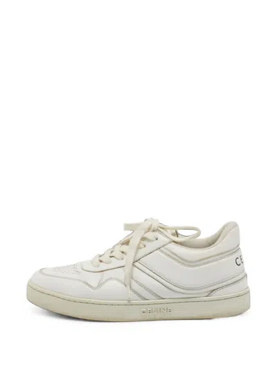 Pre-owned Celine Lace-up Sneakers In White