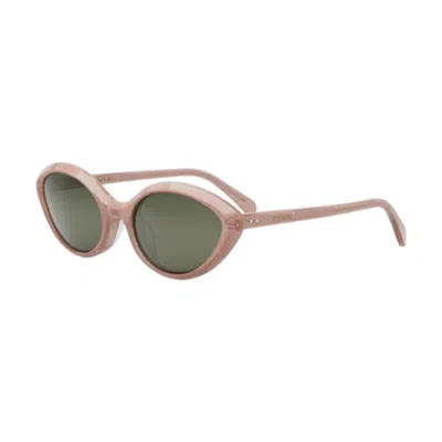 Celine Ladies Black Cat Eye Sunglasses Cl40264u 74n In ["green"]
