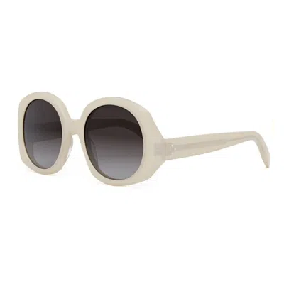 Celine Ladies Black Round Sunglasses Cl40242i 25k In ["brown"]