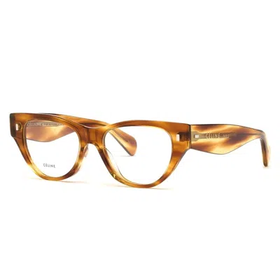 Celine Ladies Brown Cat Eye Eyeglass Frames Cl50012i 056