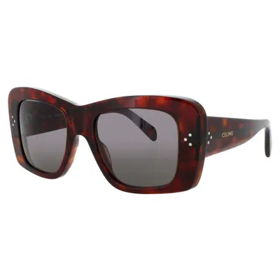 Celine Ladies Brown Rectangular Sunglasses Cl40321i52a In ["brown"]