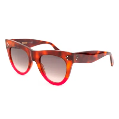 Celine Ladies' Sunglasses  Cl40016i-55b  51 Mm Gbby2 In Red