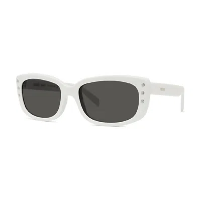 Celine Ladies White Oval Sunglasses Cl40072i 25n In ["grey"]