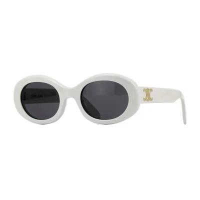 Celine Ladies White Oval Sunglasses Cl40194u 25a In ["grey"]