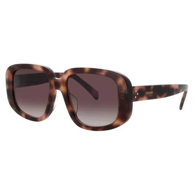 Celine Ladies Yellow Rectangular Sunglasses Cl40299u55k In ["yellow"]