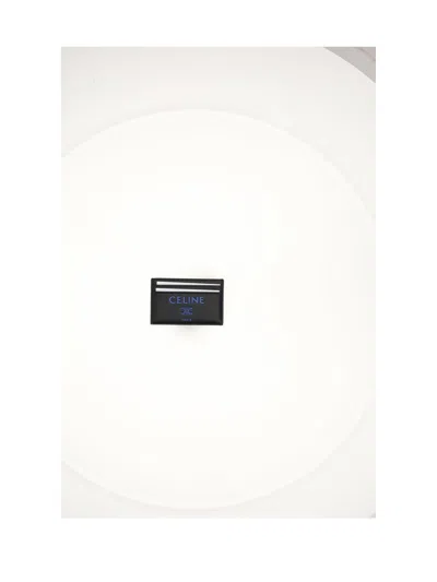 Celine Lambskin Card Case In Black