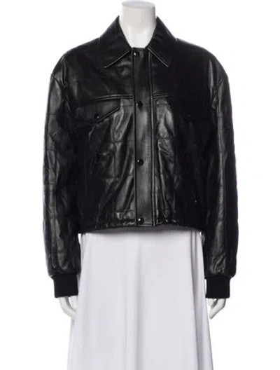 Pre-owned Celine Lambskin Jacket In Black