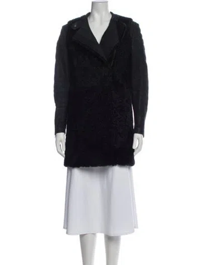 Pre-owned Celine Lambskin Jacket In Black