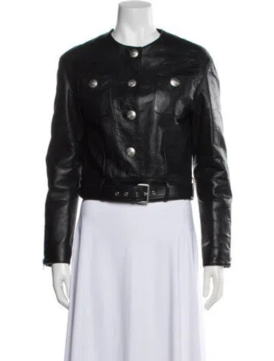 Pre-owned Celine Lambskin Jacket In Black