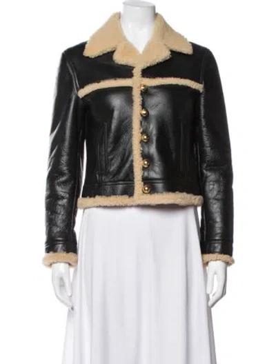 Pre-owned Celine Lambskin Jacket In Black
