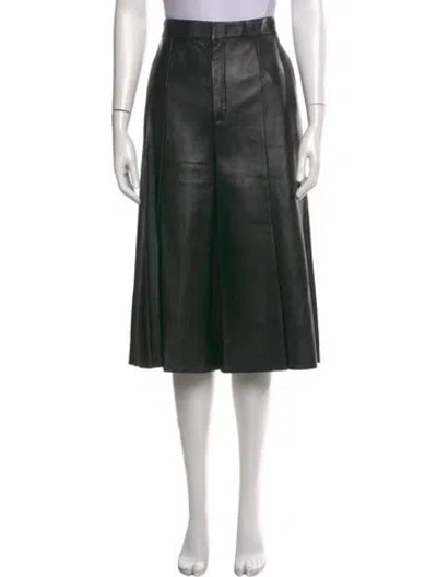 Pre-owned Celine Lambskin Knee-length Shorts In Black