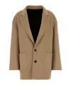 Celine Lapel Long-sleeved Coat In Brown