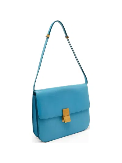 Pre-owned Celine Large Classic Box Shoulder Bag In Blue