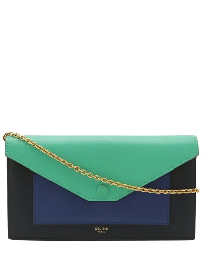 Pre-owned Celine Large Flap Chain Wallet Shoulder Bag (authentic Pre-loved)